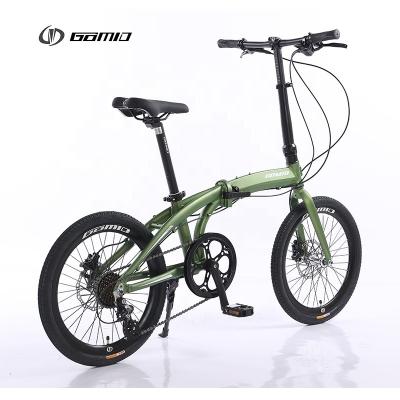 China 8 Speed GOMID SHIMANO Kit Gear Cycle Aluminium Alloy Folding City Bike with Custom Foldable Design and Hydraulic Disk Brake for sale