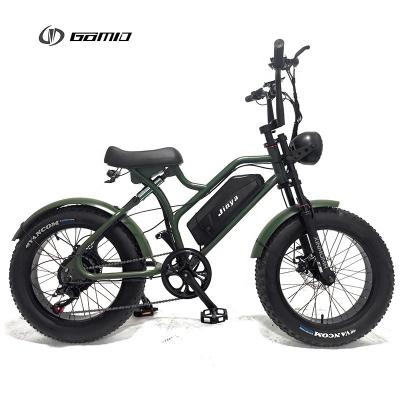 Cina 31-60km Bicicletta elettrica Full Suspension Retro Vintage E-Bike Con 500w 48v Fat Tire in vendita