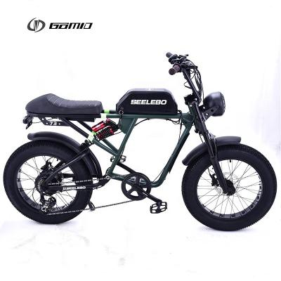 Cina GOMID Electric Bike 500W 750W 1000W Power Bike Full Suspension Retro Mountain Fat Tire Bike in vendita