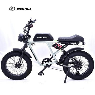 China Motor de bicicleta elétrica de alta potência 500w 750w 1000w E-bike GOMID Retro Eletricidade de pneus gordos Bicicleta com roda tamanho 20 * 4,0 polegadas à venda