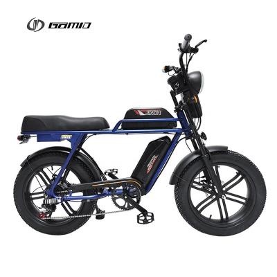 Cina Retro E Bike GOMID 1000W Hub Motor Fat Tire Bicicletta elettrica con sospensione completa e batteria al litio ad alta capacità in vendita