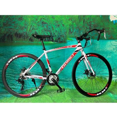 China Hydraulic Disc Brake Road Bicycle 700c Road Bike for Adults Man Aluminum Alloy Rim Material and Cavel Crooked Handlebar for sale