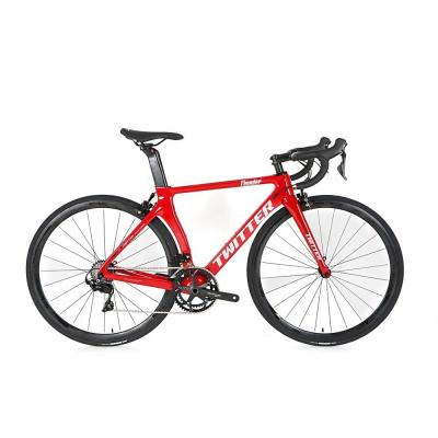 China Motociclo de estrada de fibra de carbono de freio V para homens com alavanca de derrailleur Shimano 105/R7000-22S e 22 velocidades no quadro de carbono 700c à venda