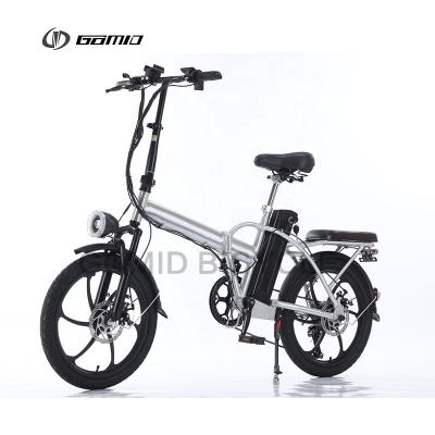 China GOMID Electric Folding Bike 500W 21Ah 14 Ah 10.5Ah Lithium Foldable E Bike Hub Motors City Bicycle for sale