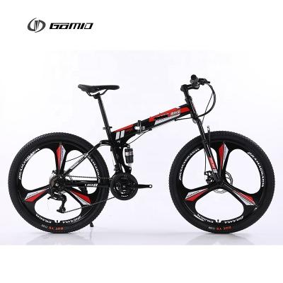 China Customized Gear Cycle Full Suspension Foldable Mountain Bike Comfortable Swallow Handlebar and 26*2.125