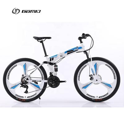 China GOMID Customized OEM Carbon Steel Frame Full Suspension Foldable Mountain Bike with 21 Speed Gears and 20kg Gross Weight for sale