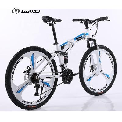 China Full Shockingproof Frame Mountain Bike Gear Cycle Folding Mountainbikes OEM 26 29 Inch Foldable Custom Bicycle by GOMID for sale