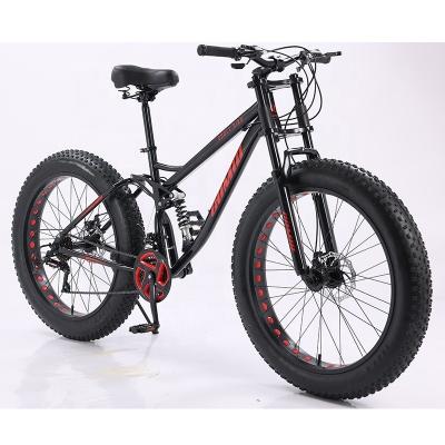 China 26 Inch FCruiser Snow Full Suspension Mountain Cycle Bicycle Load Capacity 200kg Fat Tire Bike for Snowfield for sale