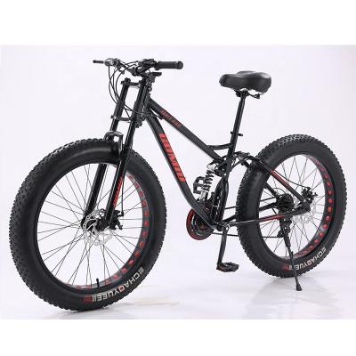 China 200kg Load Capacity Full Suspension Mountain Cycle Bicycle OEM Customizable Fat Tire Bike for Snow and Mountain Terrain for sale