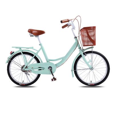 China Carbon Steel Frame Material Kinderenfiets 20 24 Inch City Bike voor Vrouw Kinderenfiets Customized OEM Retro Leisure Fiets Te koop