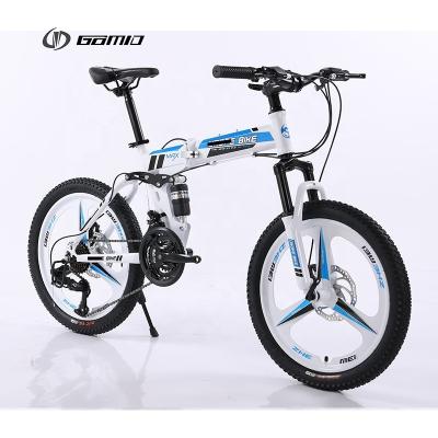 China 20 Inch Bicicletas Foldable Bicycle GOMID Kids' Custom Mountainbike with Full Suspension and Thicken Cross-Country Tires for sale