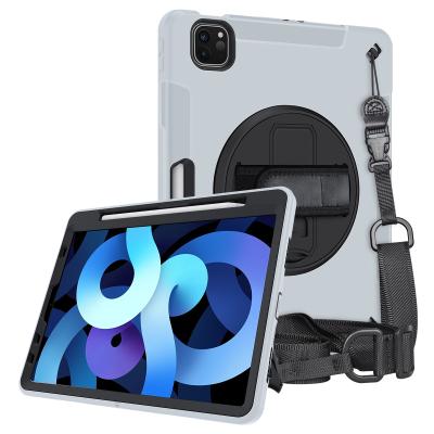 China Perfect Protection Perfect Protection Three Layer PC TPU Tablet Case For iPad Air 2020 4th Gen Case With Shoulder Strap for sale