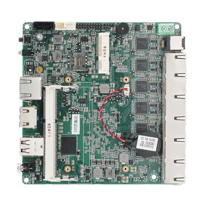 China Office 6 LAN Ports Firewall Router High Performance PC Mini Motherboard With J1900 Processor Support EMMC for sale