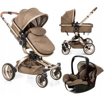 China Cotton Baby Stroller 2 In 1 High Grade Aluminum Frame Folding Convertible 3 In 1 for sale