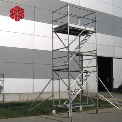 China 1.5m width and 12m height mobile aluminum scaffolding system modern scaffolds with wheels for sale