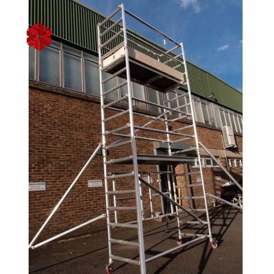 China Modern aluminum tower 7.2m long 1.5m layher height 2.5m width andamios scaffolding stair for sale