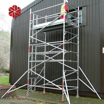 China Modern Full System 6m Mobile Scaffolding Ladder 12m Tower Modern Aluminum Wall Building Scaffolding Bricky Rolling Tool for sale