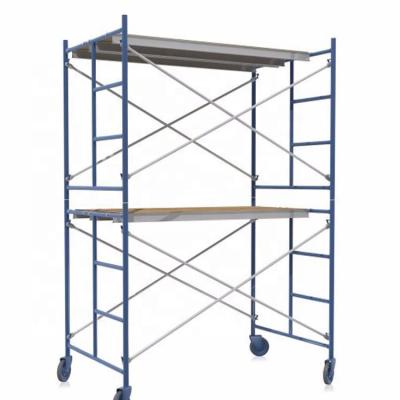 China Hotel h 5x5 double ladder frame complete scaffolding parts lock pin prop height 5' scaffolding frame for sale