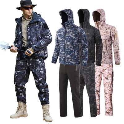 China High Quality Breathable Jungle Sports Thickened Logo Soft Shell Jacket And Design Sportswear Pants Sets for sale