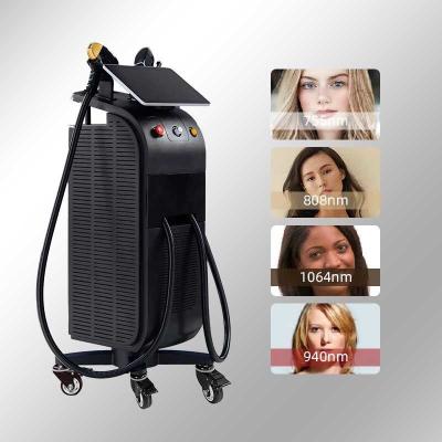 China Powerful New 808nm Ice Diodo Trio 3 Wave Diode Laser 810nm Depilation 808 Nm Hair Removal 3 Waves Titanium Medical Machi for sale