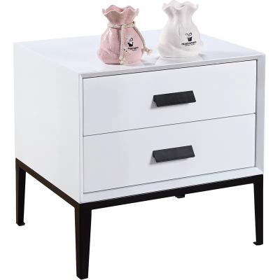 China Strong Modern 2 Drawers Bed Side Table Solid Wood Bed Side Table For Home Hotel for sale