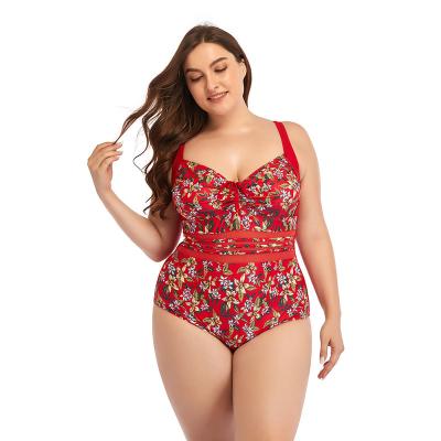 China Breathable big cup 2021 new design sexy swimwear swimwear the high waist swimwear fat women plus size bikinis for sale