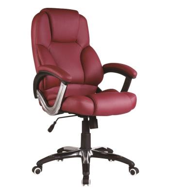 China M&C Adjustable Red PU Leather High Back Office Executive Chair for sale