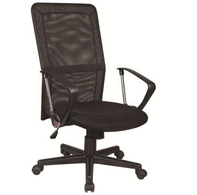 China (Height) M&C Economical Adjustable All Black Office Used Midem Mesh Back Full Modern Chair for sale