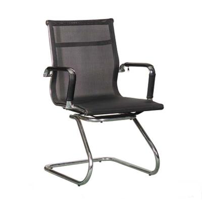 China (Size) M&C Good Quality Adjustable Durable Breathable Black Mesh Polished Chrome Office Conference Chair for sale