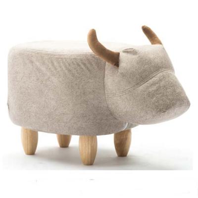 China Cute Animal Storage M&C Shape General Purpose Cow Pet Stool For Kids for sale