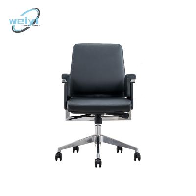 China Best Price Adjustable Leather Chair Comfortable Medium Back Recliner (Height) Swivel Modern Boss Executive Office Chair for sale