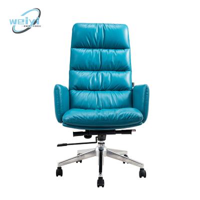 China Comfortable Leather Executive Office Chair (Height) Office Chair Furniture High Back Swivel Adjustable Modern Ergonomic Office Chair for sale