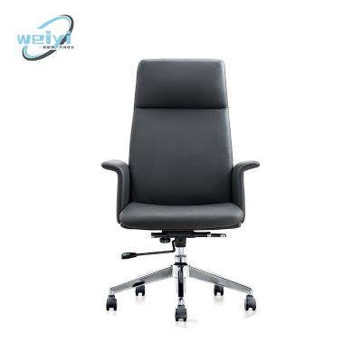 China Modern Boss Chair Executive Office Chair (Size) Factory Price Comfortable Adjustable Recliner Back Black Leather High Swivel Leather Office Chair for sale