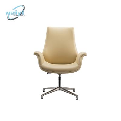 China Other Wholesale Office Height Adjustable Funiture Conference Room Swivel Leather Visitor Chair for sale