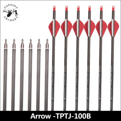 China Hunting TOPOINT ARCHERY Pure Carbon Arrows Shaft , Hunting Arrows For Compound Bows And Recurve Bows for sale