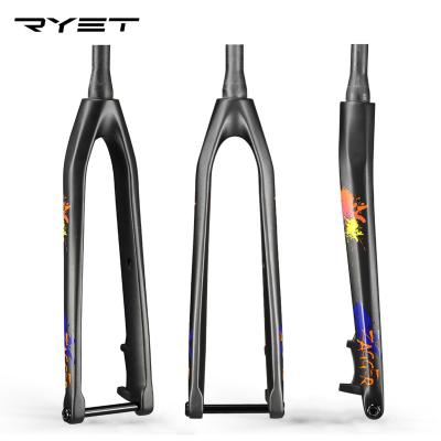 China 2021 LEXON Mountain Bikes Carbon Slant MTB Fork Bike Front Fork 1-1/8