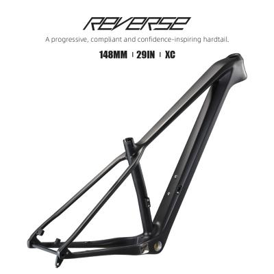 China 2021 MTB mountain bikes lexon carbon Reverse Frame 29er plus mountain bike frame 148*12mm T1000 MTB carbon frames size 15/17/19 inch for sale