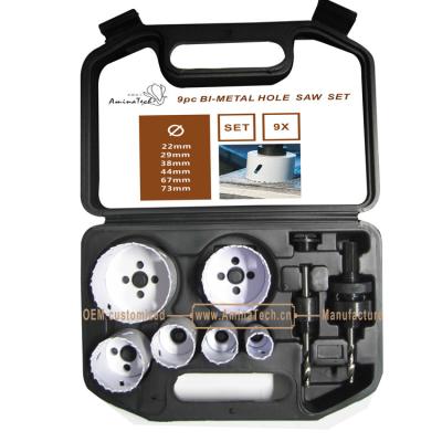 China 9PC Bi-Metal Hole Saw Kit,Power Tools,Drill Bits for sale