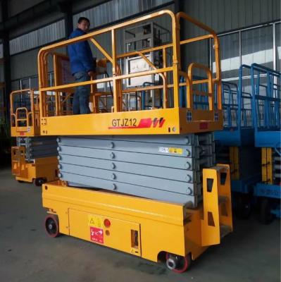 China Steel Hydraulic Mobile Scissor Lift With Battery And Self Propelled Device for sale