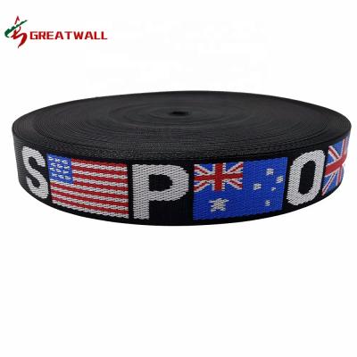 China High tenacity factory supply custom design high tenacity nylon jacquard webbing ties tape for sale