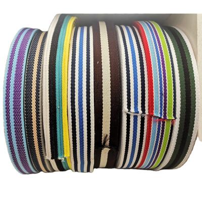 China High Tenacity Factory In Colors Woven Cotton Webbing Bulk Stock Running Tape for sale