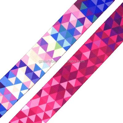 China High tenacity heat transfer printing sublimation polyester webbing quick custom pattern webbing for straps for sale