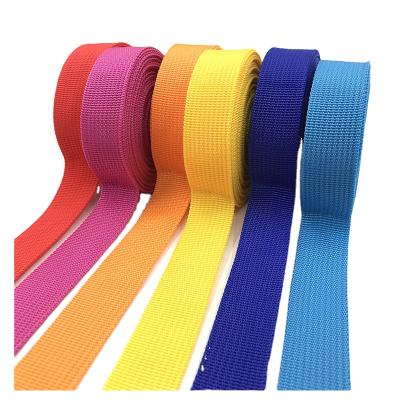 China High Tenacity Polypropylene Fiber Pit Pattern Webbing pp Colorful Polypropylene Webbing Colors Durable Webbing Luggage Strap for sale