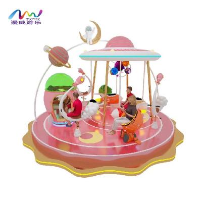 China Good quality 12seat new design cheap shiny carousel children amusement park merry go round to shine amusement theme park shopping mall for sale