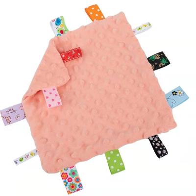 China Baby Safety Care Baby Towel Soft Clean Square Plush Towel Newborn Calming Towel Set Comfortable Colorful Handkerchief Toy for sale