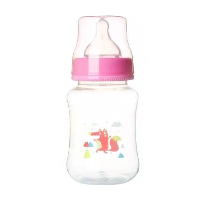 China Wholesale Viable Silicone Feeding Bottle Printing Animals Milk Bottle With Cover Mouth Wide Mouth Water Cup Baby Pacifier Bottle for sale