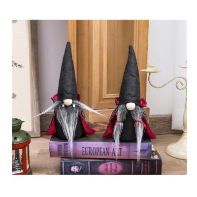 China Halloween Polyester Material Black Bat Gnomes Wizard Doll With Cape for sale