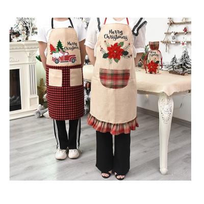 China Polyester Santa Christmas Apron Funny Christmas Apron for BBQ Baking, Baking or Grilling for sale