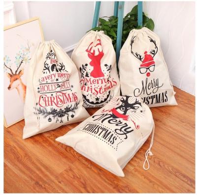 China Sants SAC Material Christmas Stockings From Sack Handmade Sack Gift for sale