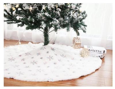 China Christmas Tree Skirt Decorations with Silver and Colorful Flashing Gold CTS2020 for sale